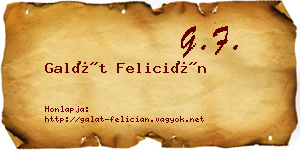 Galát Felicián névjegykártya